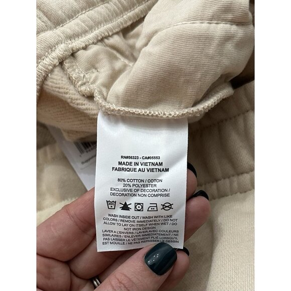 NWT Nike Women’s Wide Leg Joggers Size XXL Tan Standard Fit Mid-Rise $55 - Picture 5 of 6